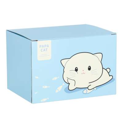 Silicone night light white RGB cat lying down