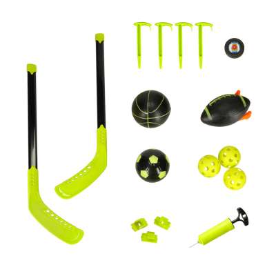 Sports set 6in1 goal basket field hockey ball shield