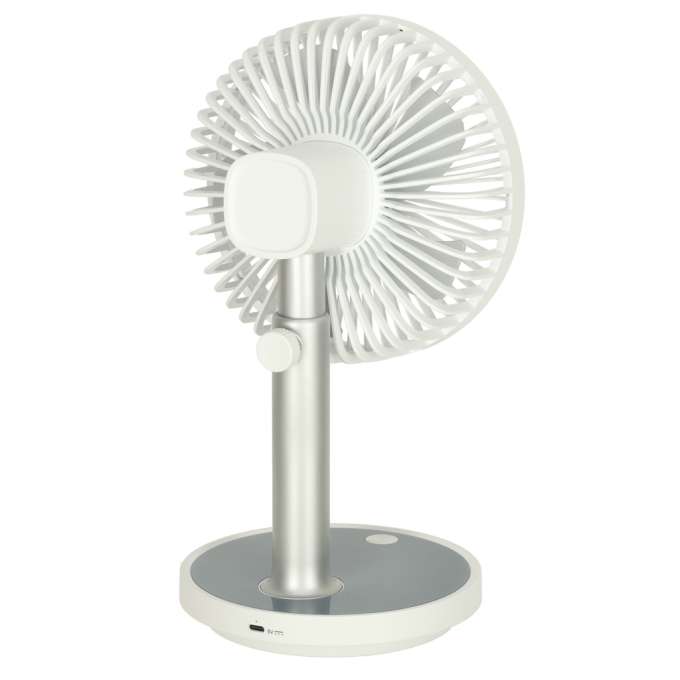 Standing fan on a leg white