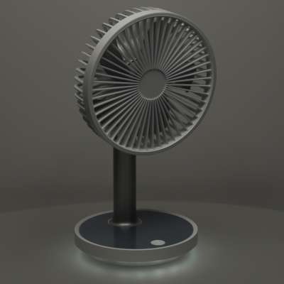 Standing fan on a leg white
