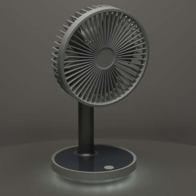 Standing fan on a leg white