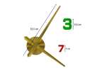 Sticker wall clock 12 digits yellow colour 2