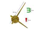 Sticker wall clock 4 digits yellow colour 2