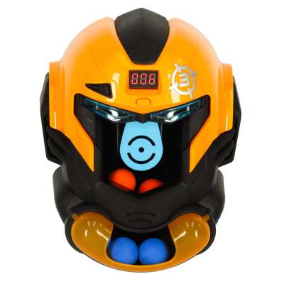 Target shooting robot head arcade game set gun + balls
