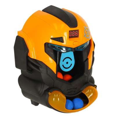 Target shooting robot head arcade game set gun + balls