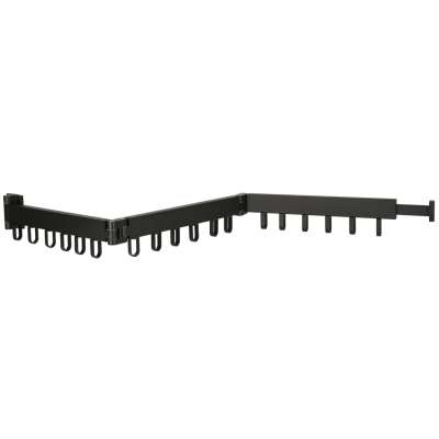 Telescopic extension wall hanger 114cm black