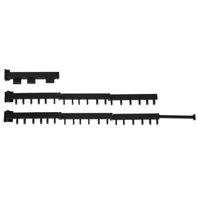Telescopic extension wall hanger 114cm black