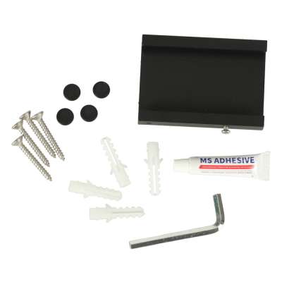 Telescopic extension wall hanger 114cm black