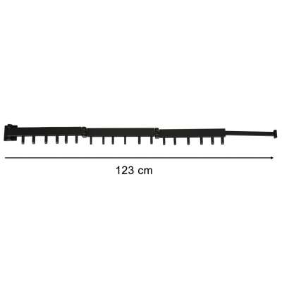 Telescopic extension wall hanger 114cm black