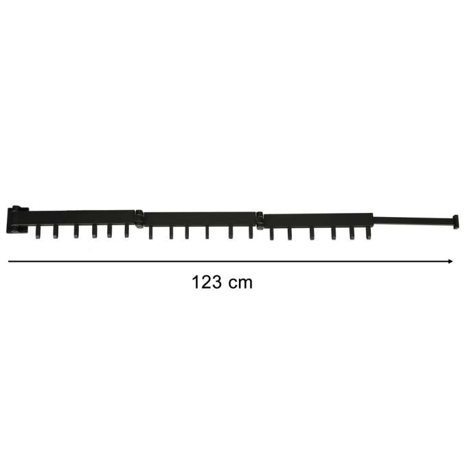 Telescopic extension wall hanger 114cm black