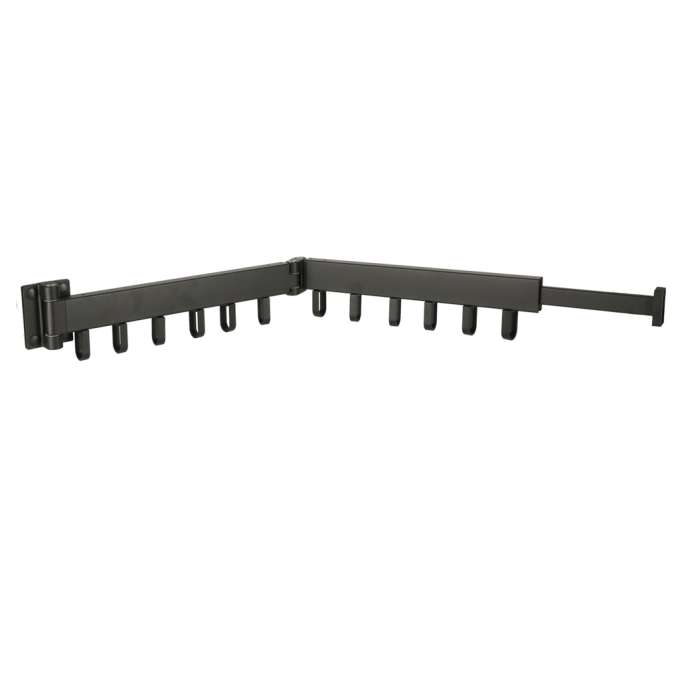 Telescopic extension wall hanger 84cm black