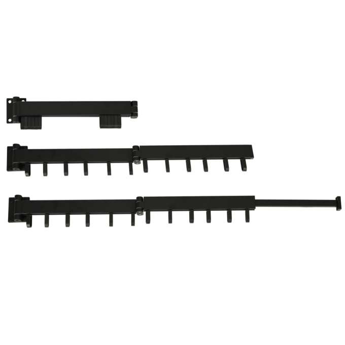 Telescopic extension wall hanger 84cm black
