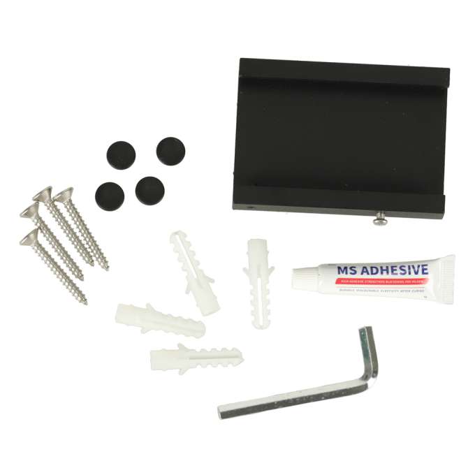 Telescopic extension wall hanger 84cm black