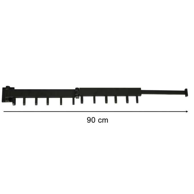 Telescopic extension wall hanger 84cm black