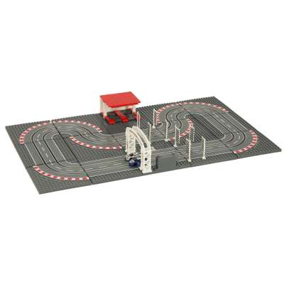 Tor samochodowy wyścigowy policyjny elektryczny + 2 auta klocki konstrukcyjne GD-02