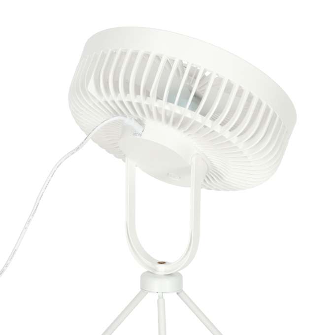 Wentylator wiatrak biurkowy stojący 34 cm biały