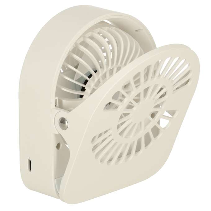 Wentylator wiatrak biurkowy z klipsem USB 11 cm biały