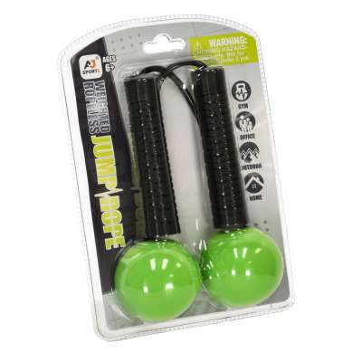 Wireless training skipping rope green and black