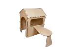 Wooden house for children with a board and table 2