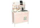 Wooden kitchen pink flowers oven LULILO 3