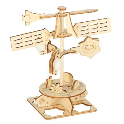 Wooden puzzle 3d scientific model wind vane