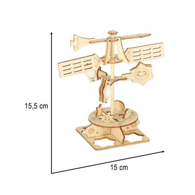 Wooden puzzle 3d scientific model wind vane