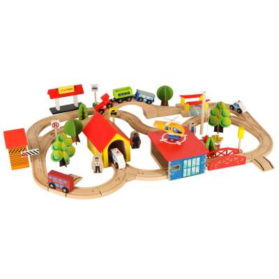 Wooden train locomotive city 69el