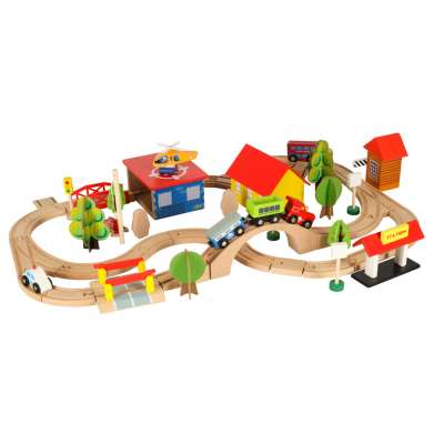 Wooden train locomotive city 69el