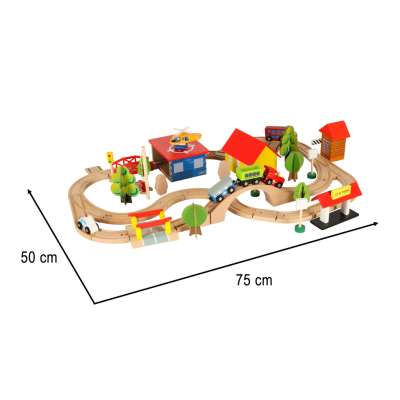 Wooden train locomotive city 69el