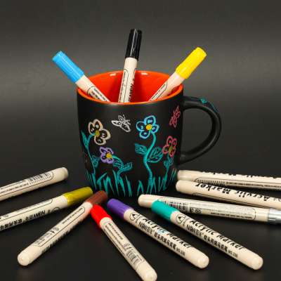 Acrylic fabric markers stone marker pens DIY waterproof markers 12 pcs.