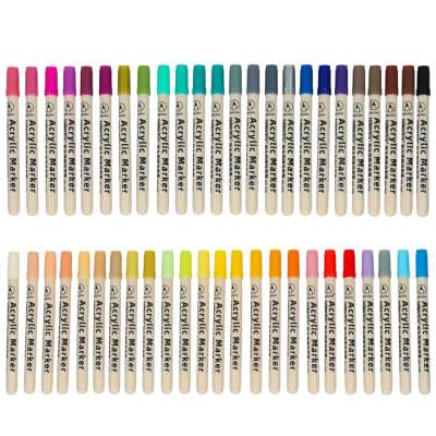 Acrylic fabric markers stone marker pens DIY waterproof markers 48 pcs.
