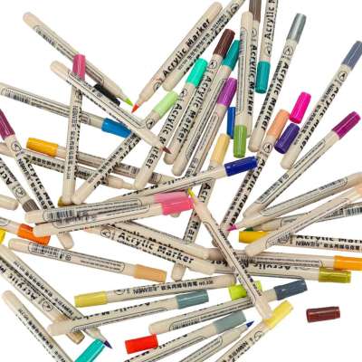 Acrylic fabric markers stone marker pens DIY waterproof markers 48 pcs.