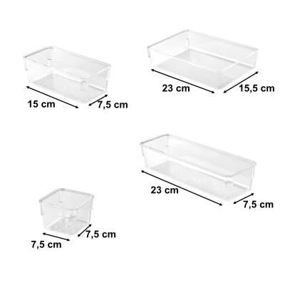 Acrylic organiser set 25 el.