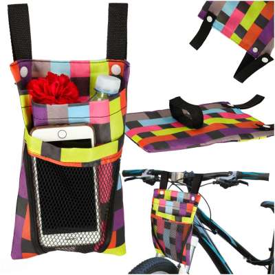 Bag for bicycle scooter handlebars telephone pannier bicycle colour check