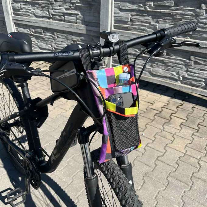 Bag for bicycle scooter handlebars telephone pannier bicycle colour check