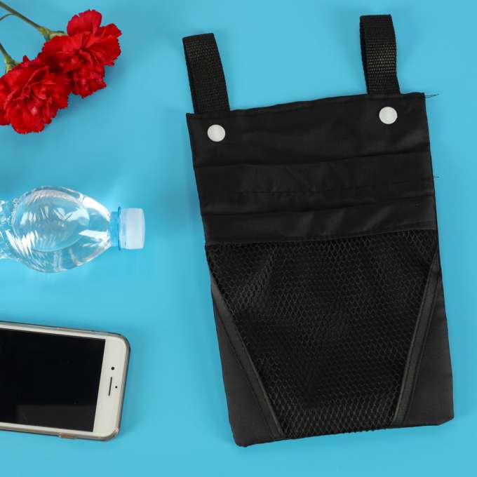 Bike scooter handlebars phone pannier bag black