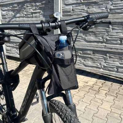 Bike scooter handlebars phone pannier bag black
