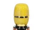 Bluetooth wireless karaoke microphone gold 6