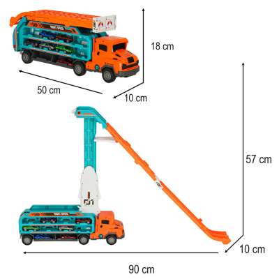 Caravan with racetrack slide 6el orange