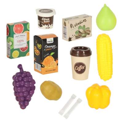 Cash register for children supermarket shop scanner calculator basket with accessories 36 el.