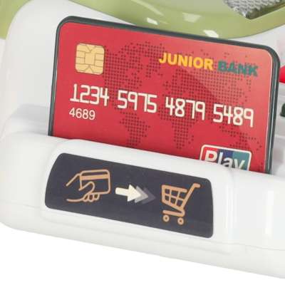 Cash register for children supermarket shop scanner calculator basket with accessories 36 el.