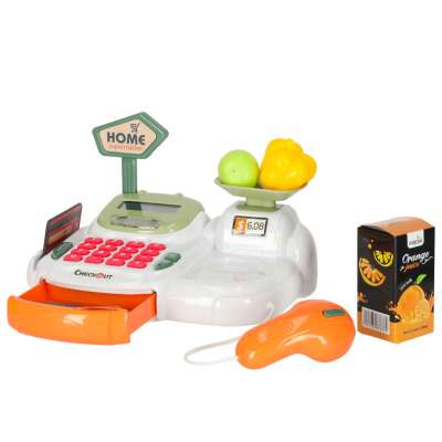 Cash register for children supermarket shop scanner calculator basket with accessories 36 el.