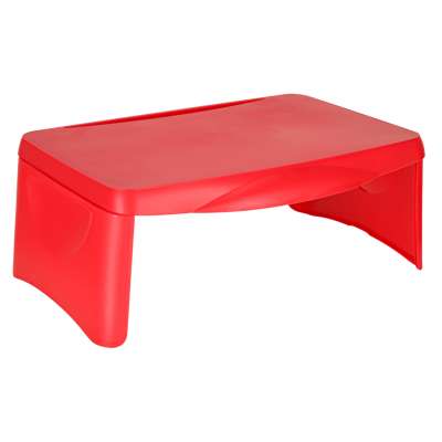 Children's car table with storage compartment red