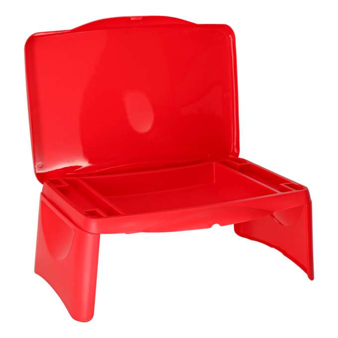 Children's car table with storage compartment red