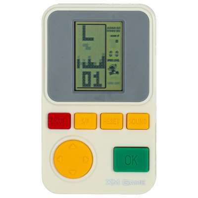 Console mini retro tetris puzzle green