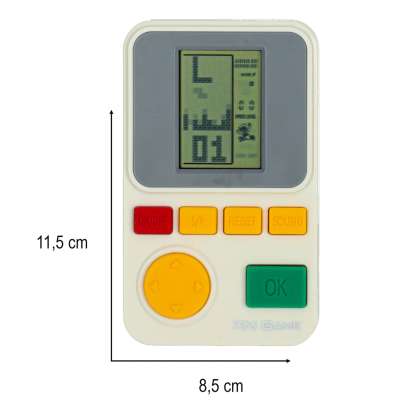 Console mini retro tetris puzzle green