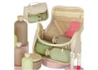 Cosmetic bag travel organiser beige 1