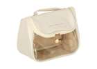 Cosmetic bag travel organiser beige 2