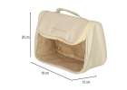 Cosmetic bag travel organiser beige 9