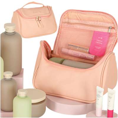 Cosmetic bag travel organiser trunk pink